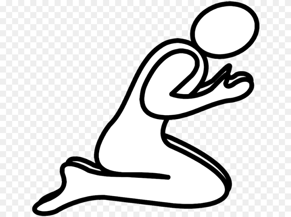 Symbol Of Prayer Hands, Kneeling, Person, Smoke Pipe Free Png Download