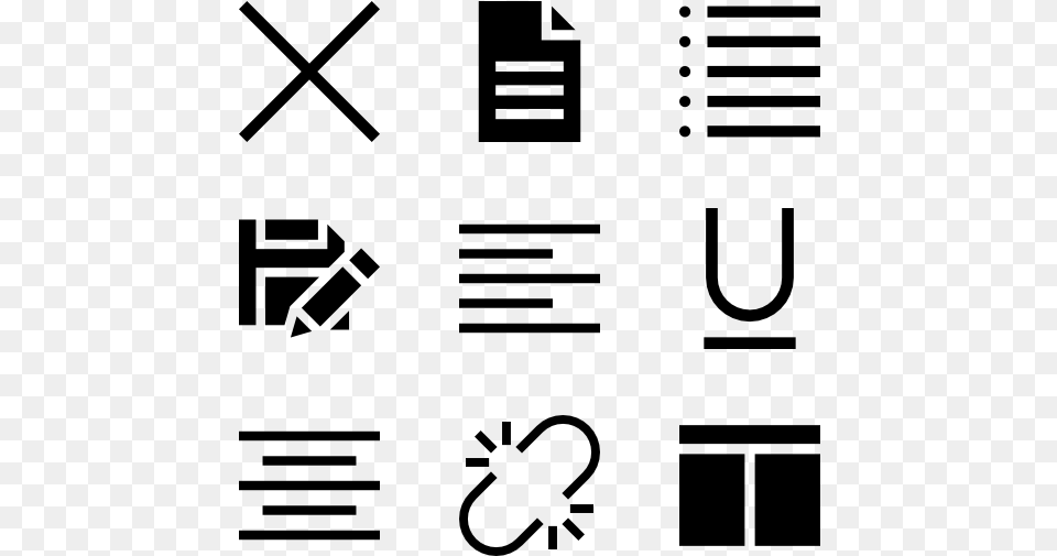 Symbol Of Text Editor, Gray Free Transparent Png