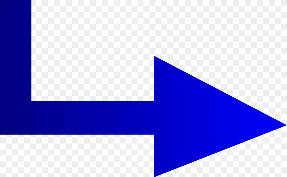 Symbol Redirect Arrow With Gradient Dark Blue Arrow Full Arrow Blue Down To Right, Triangle Free Png Download