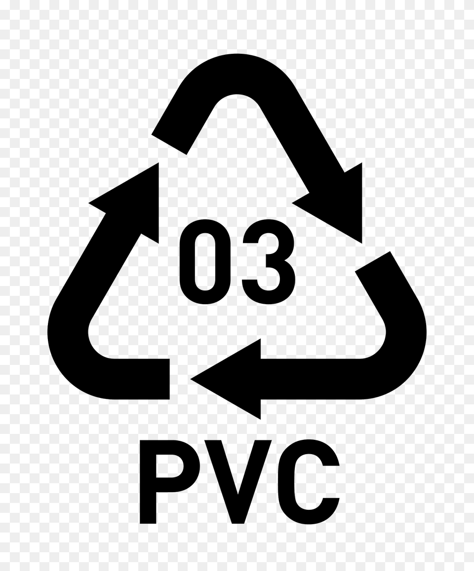 Symbol Resin Code 03 Pvc Clipart, Recycling Symbol, Sign Png Image