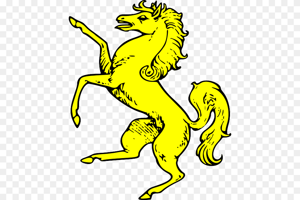 Symbol Shield Horse Gold Coat Arms Crest Animal, Kangaroo, Mammal Free Png