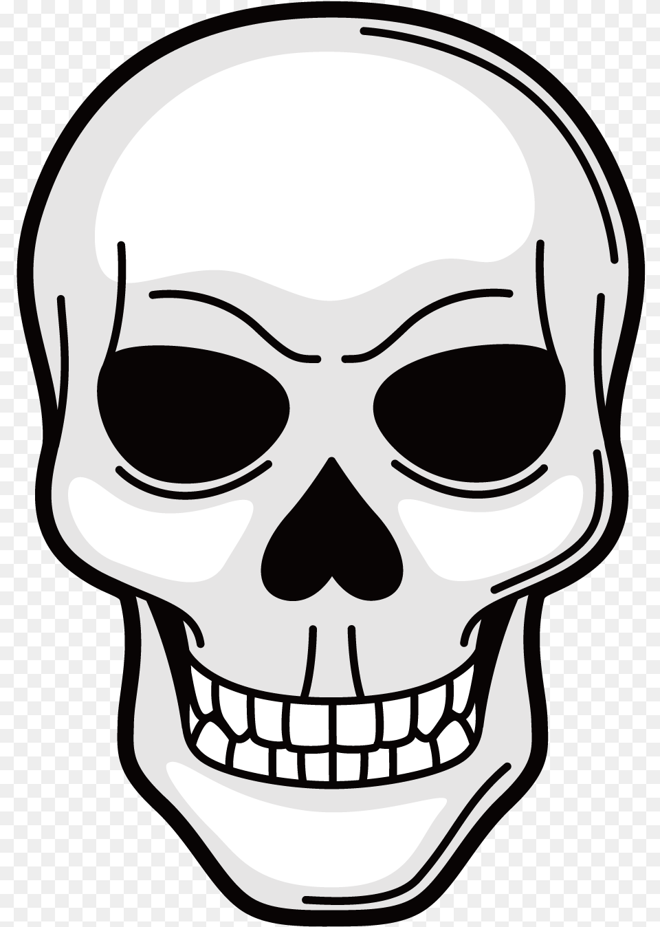 Symbol Tattoo Royalty Free Illustration Clip Art Black And White Skull, Stencil, Person, Face, Head Png