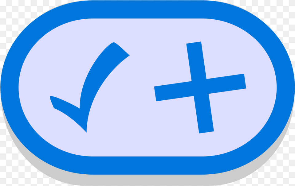 Symbol Tick Plus Blue Tick Plus, Logo, Cross Free Png