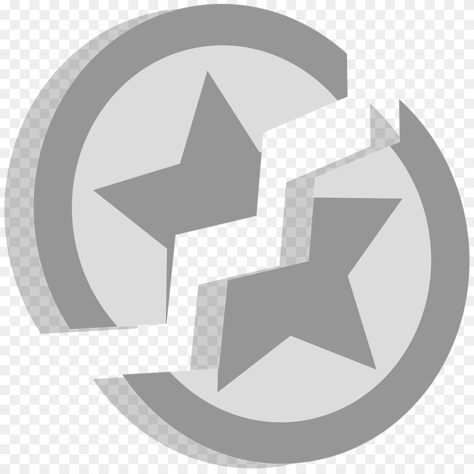 Symbol Unsupport Star Gray Clipart, Recycling Symbol, Star Symbol, First Aid Png