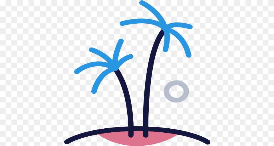 Symbol Urlaub Island Icon, Anther, Flower, Plant Png Image