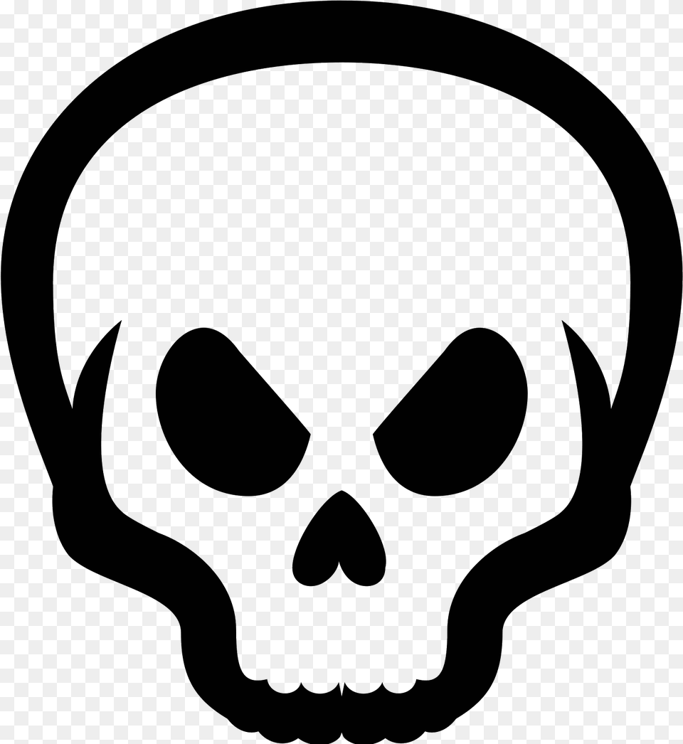 Symbol Vector Skull Huge Freebie For Powerpoint Skull Icon White Background, Gray Png Image