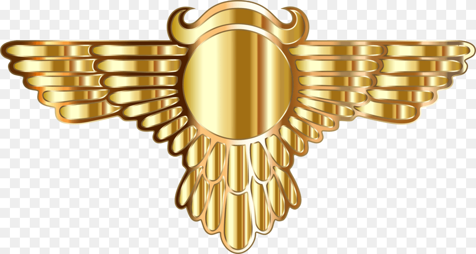 Symbolbrasswing Egyptian, Badge, Gold, Logo, Symbol Free Transparent Png