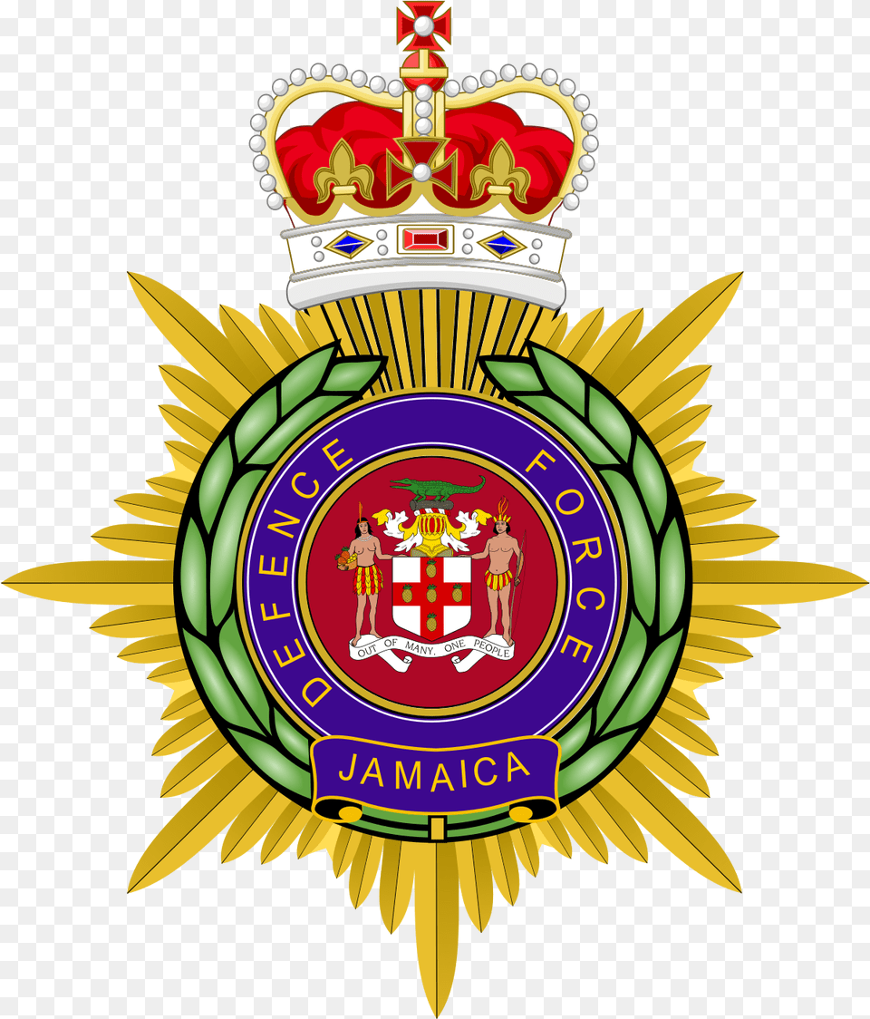 Symbols Of Different Divisions Of The Defence Jamaica Defence Force Logo, Badge, Symbol, Emblem, Person Free Png Download