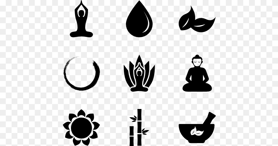 Symbols Of Tibetan Buddhism Religion Computer Icons Buddhism Icons, Gray Free Png