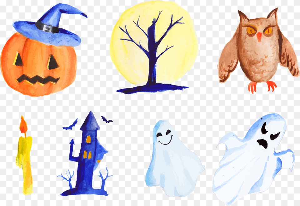 Symbols Painting Decorative Elements Download Simbolos De Halloween, Animal, Bird, Penguin, Person Free Transparent Png