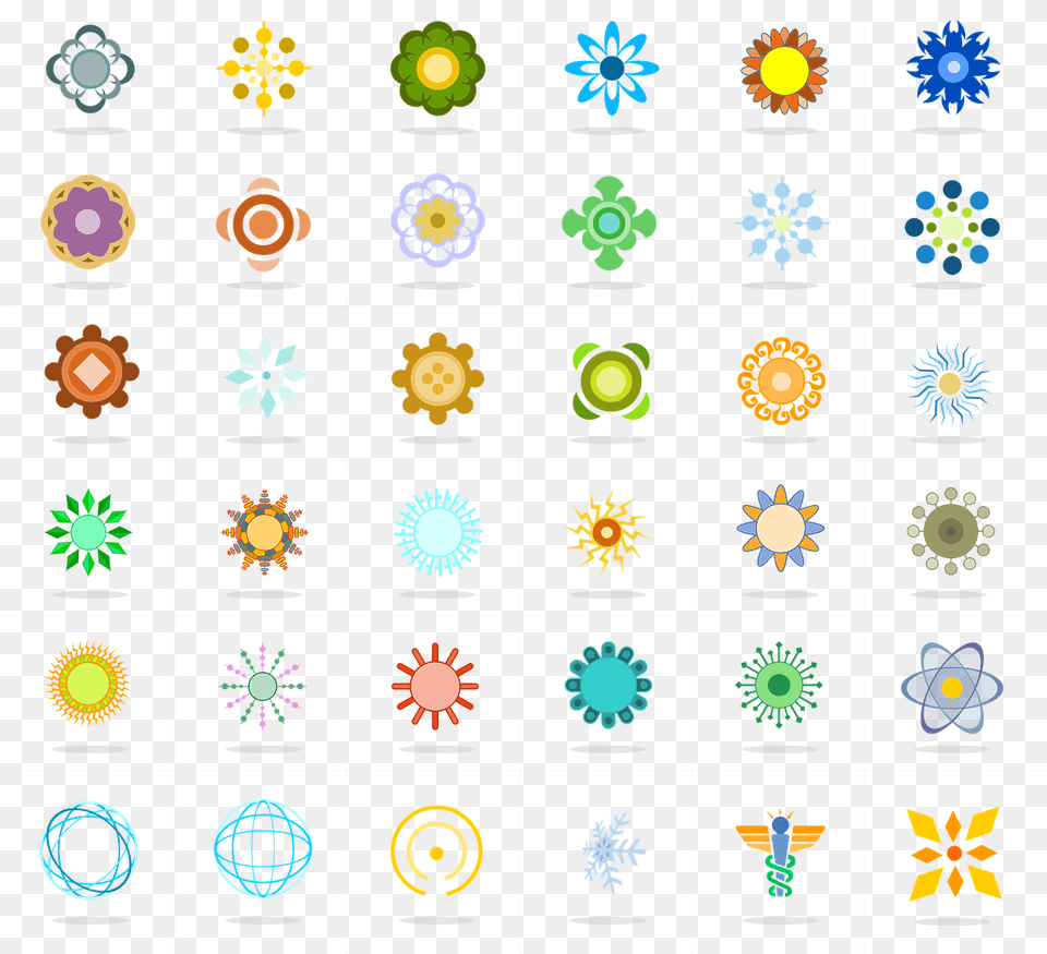 Symbols Shapes Elements Basic Image Flower Symbol Vector, Light, Person, Pattern Free Png