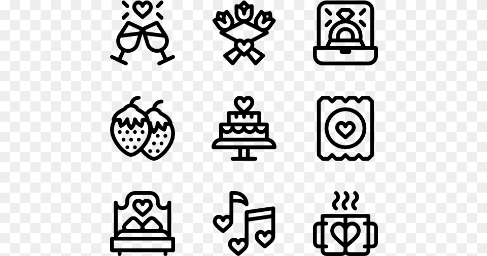 Symbols Vector Wedding Hand Drawn Icon, Gray Png Image