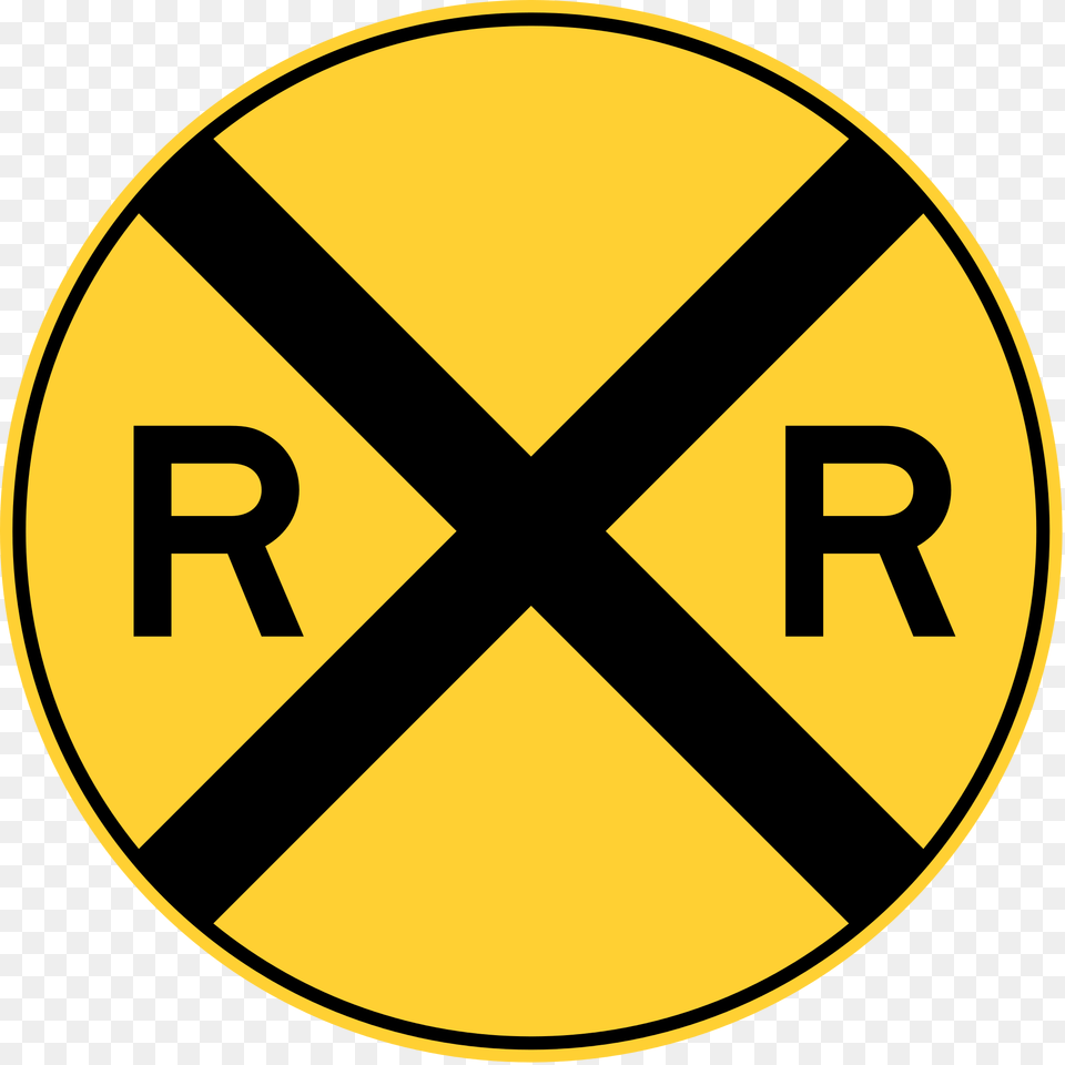 Symboltrademarksticker Railroad Crossing Sign Clipart, Symbol, Road Sign Free Png Download