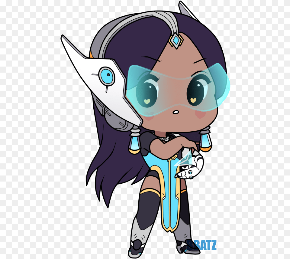 Symmetra Turret 7 Image Overwatch Symmetra Chibi, Book, Comics, Publication, Baby Free Png