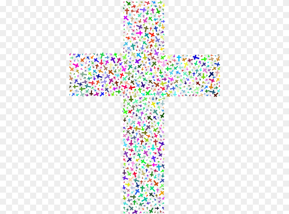 Symmetrytextsymbol Colorful Cross, Symbol Png Image
