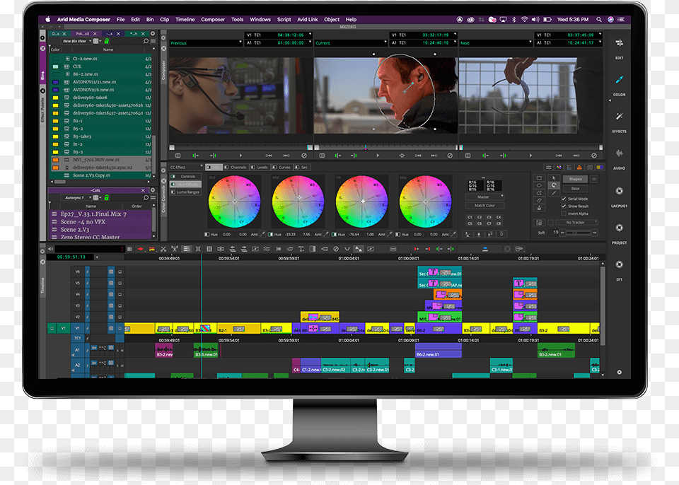 Symphony Software Interface Showing Skin Tone Being Avid Video Editing, Hardware, Screen, Computer Hardware, Electronics Free Png Download