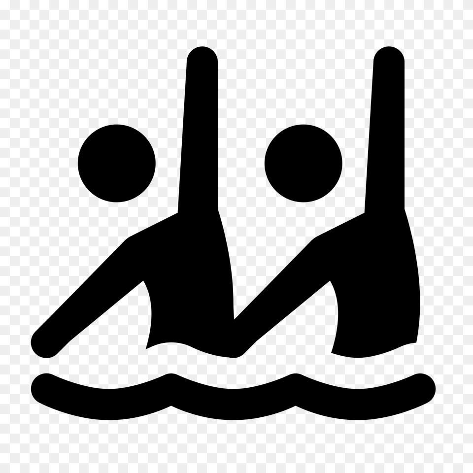 Synchronised Swimming Icon, Gray Free Png