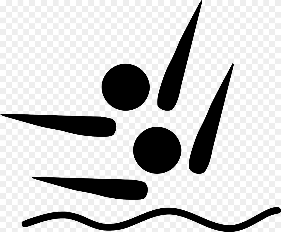 Synchronized Swimming Clip Art, Gray Free Png