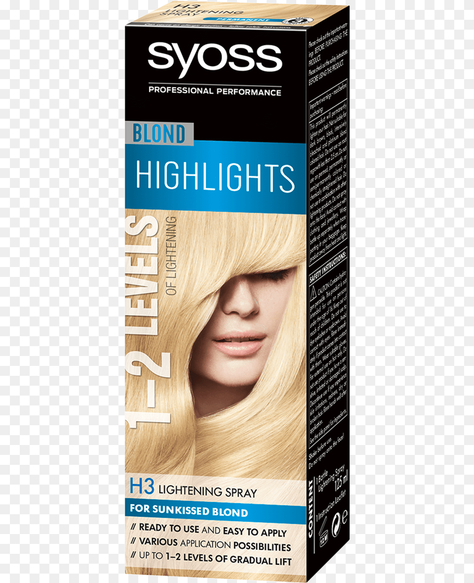 Syoss Com Color Blond Highlights H2 Precise Highlights Syoss Colors Blond Spray Blonde 125 Ml, Adult, Female, Person, Woman Free Png