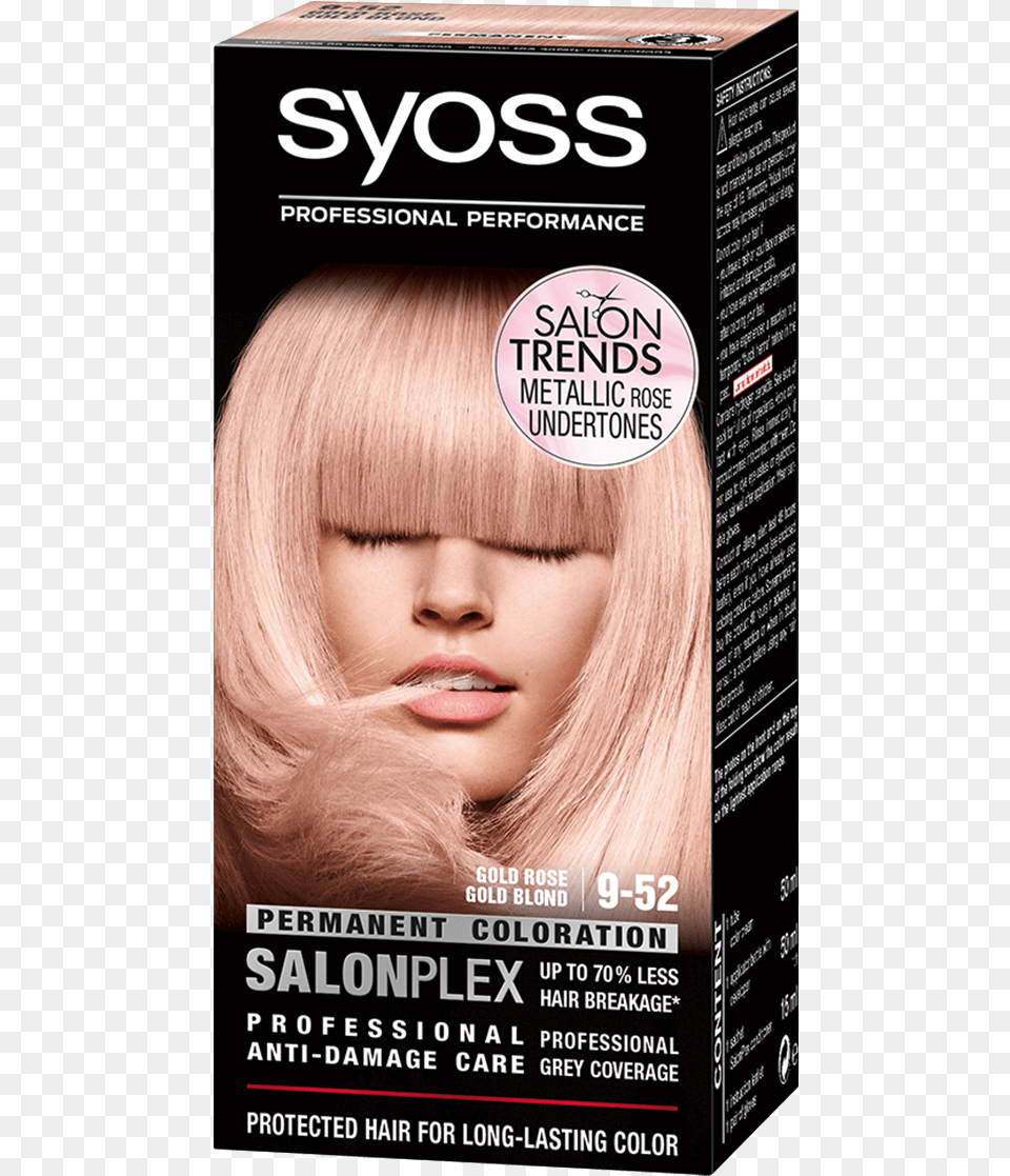Syoss Com Color Salonplex Salontrends 9 52 Gold Rose Kraska Dlya Volos Rozovoe Zoloto, Adult, Person, Woman, Female Free Transparent Png