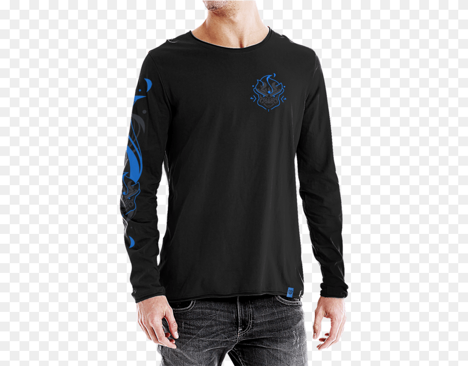 Sypherpk Flame Long Sleeve Tee Sweater, Clothing, Long Sleeve, Blouse Png Image