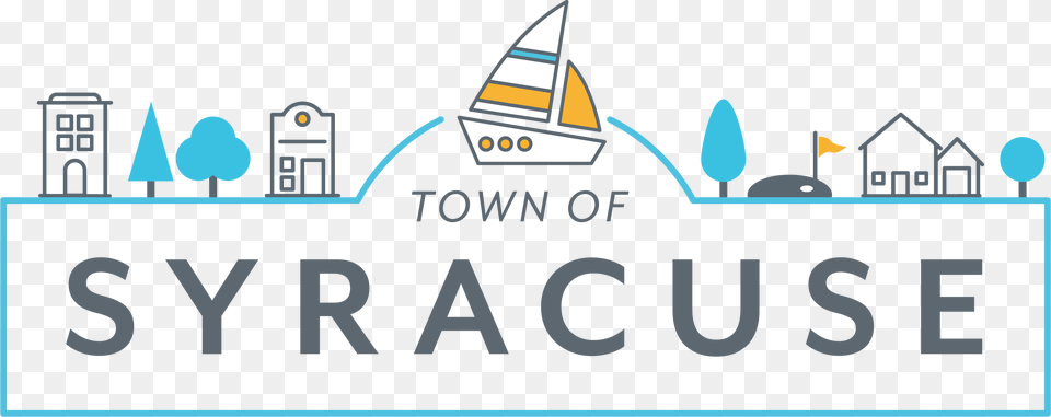 Syracuse Logo Town Logo Town, Boat, Sailboat, Transportation, Vehicle Free Transparent Png