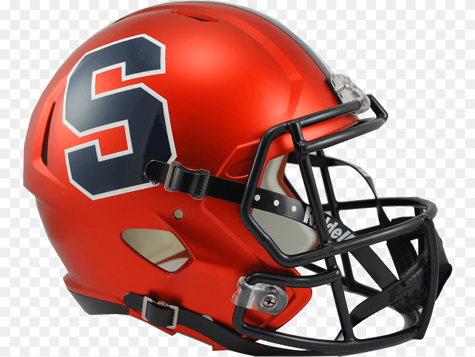Syracuse Speed Replica Helmet Syracuse Orange Football Helmet, American Football, Football Helmet, Sport, Person Free Transparent Png