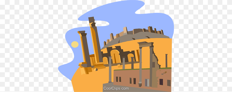 Syria Ancient City Of Bosra Royalty Vector Clip Ancient City Cartoon, Architecture, Building, Dome, Bulldozer Free Transparent Png