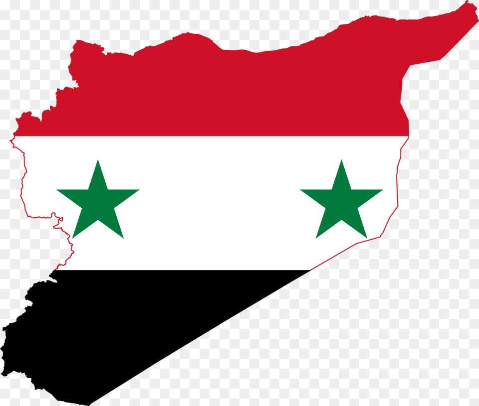 Syria Flag, Star Symbol, Symbol, Leaf, Plant Free Png