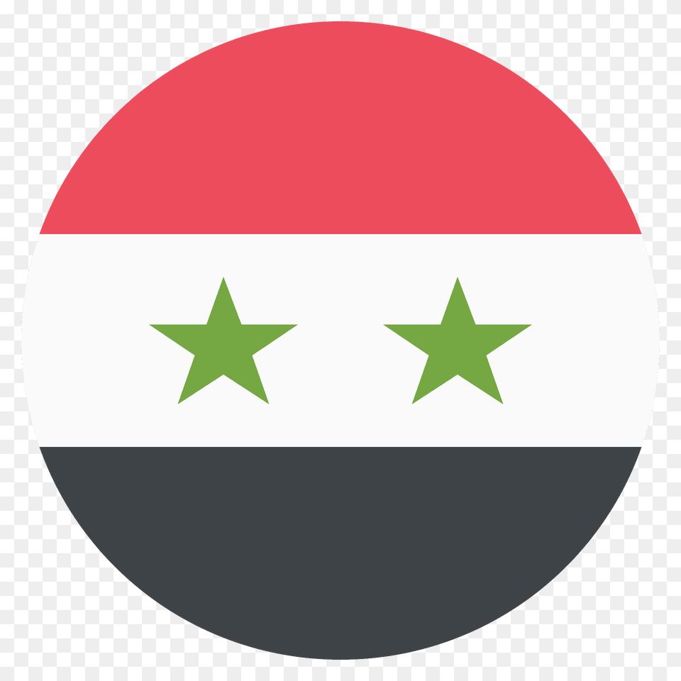 Syria Flag Emoji Clipart, Star Symbol, Symbol, Logo Png Image