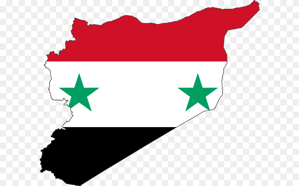 Syria Flag On Country, Star Symbol, Symbol, Leaf, Plant Png Image