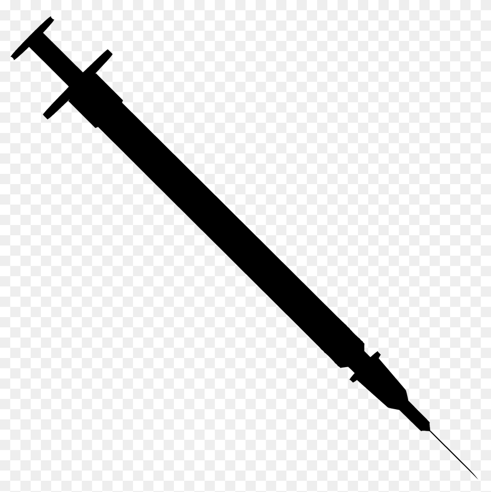 Syringe And Needle Silhouette, Sword, Weapon, Injection, Blade Free Png Download