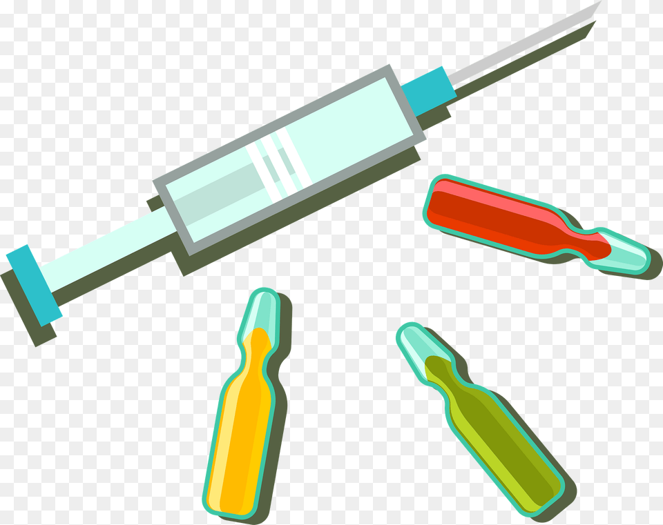 Syringe And Vials Clipart, Device, Injection Free Png