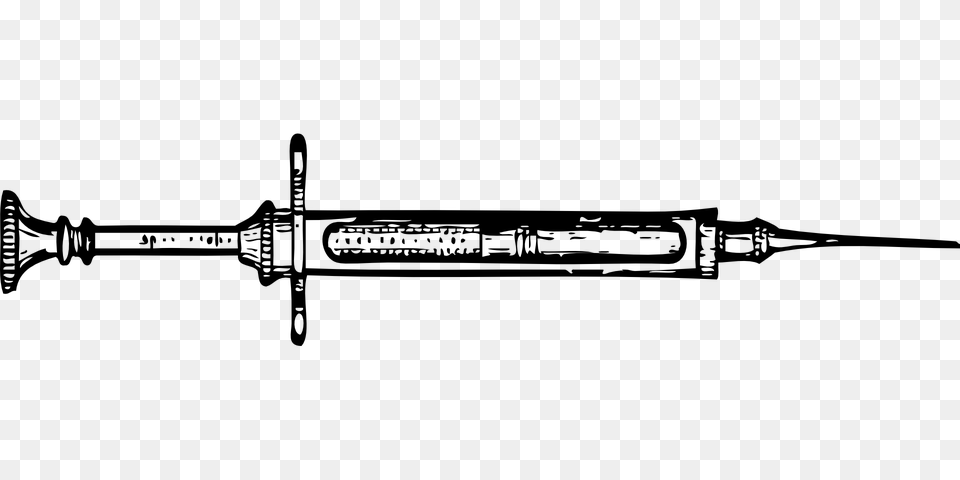 Syringe Black And White Transparent Syringe Black And White, Gray Free Png Download