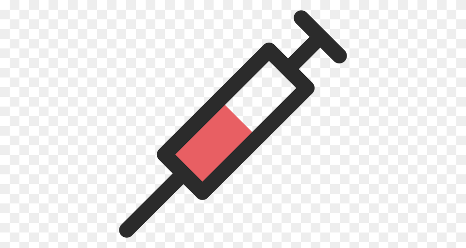 Syringe Colored Stroke Icon, Injection, Blade, Razor, Weapon Png Image