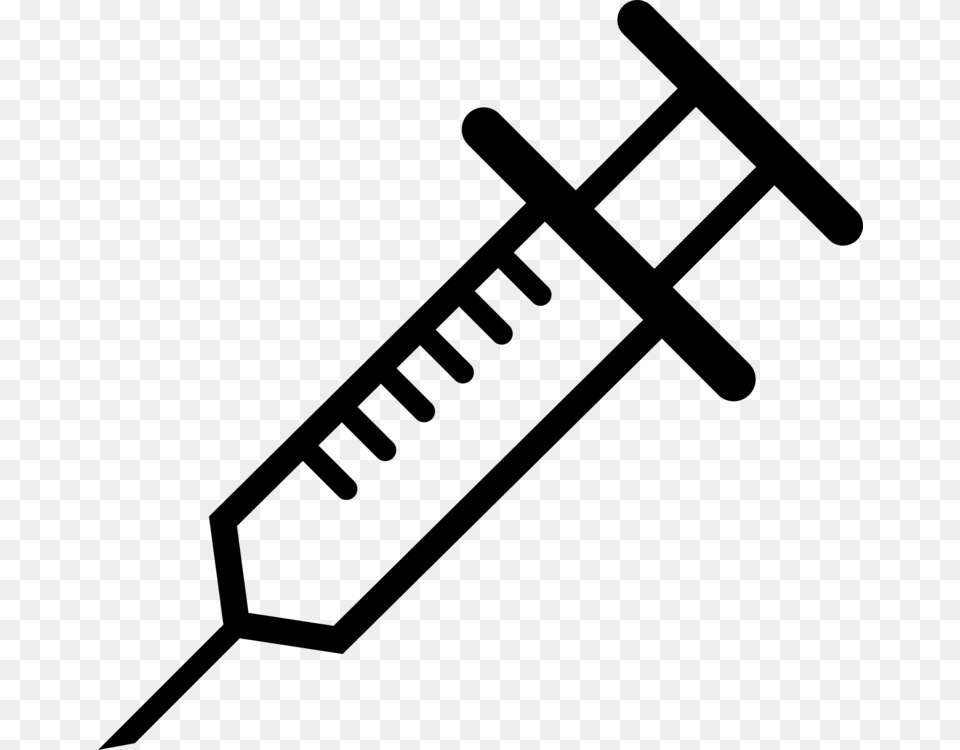 Syringe Hypodermic Needle Medicine Injection Download Gray Free Transparent Png
