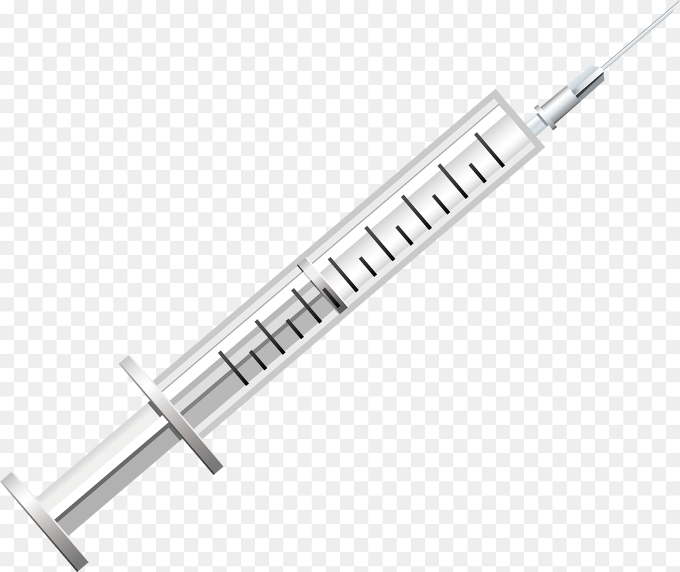 Syringe Hypodermic Needle Medicine Nursing Clip Art White Syringe, Injection, Chart, Plot, Blade Free Png