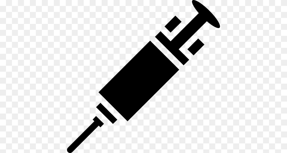 Syringe Icon, Gray Free Transparent Png