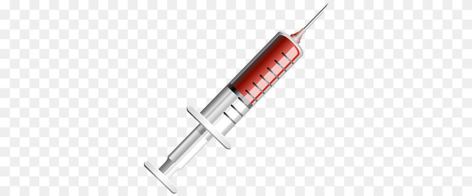Syringe Illustration Red, Injection, Blade, Dagger, Knife Free Transparent Png