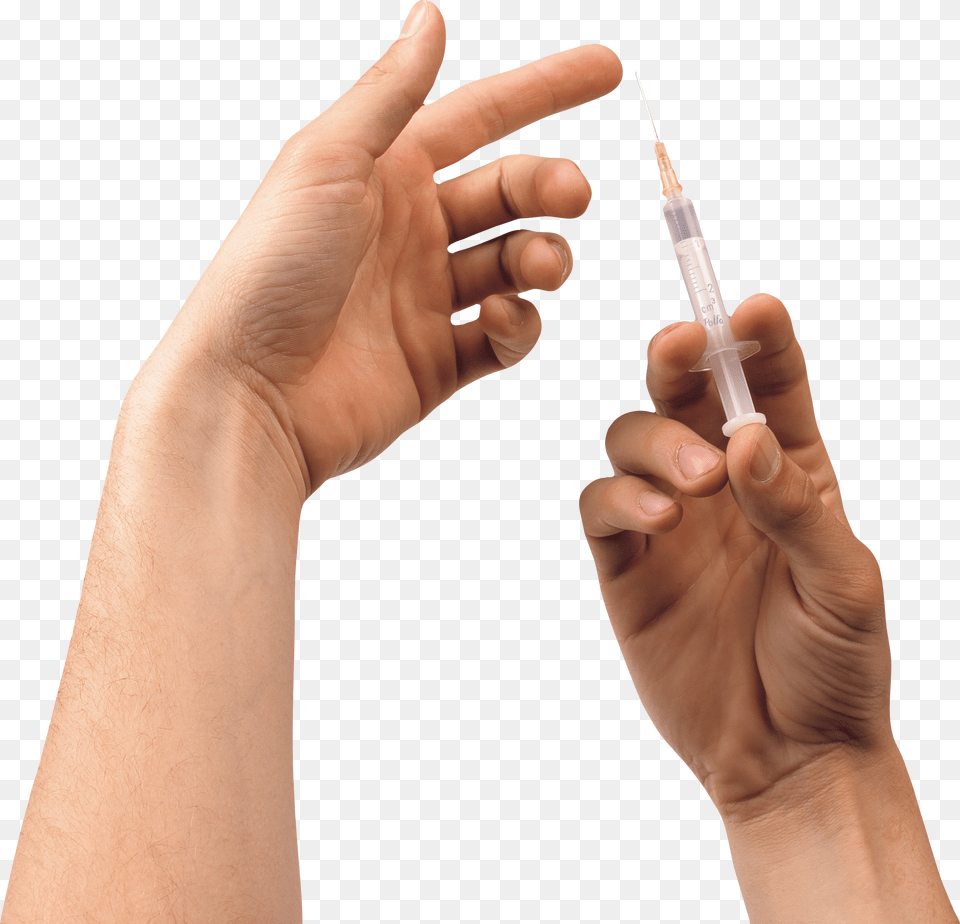 Syringe In Hand Jeringas En La Mano, Injection, Adult, Female, Person Png