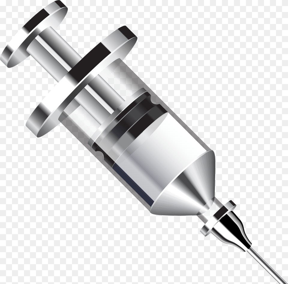 Syringe Transparent Metal Syringe, Injection, Mace Club, Weapon Free Png Download