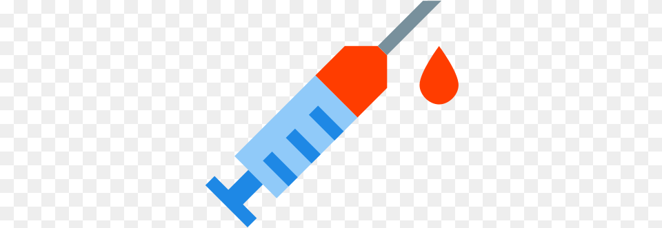 Syringe With A Drop Of Blood Icon Vertical Free Png Download