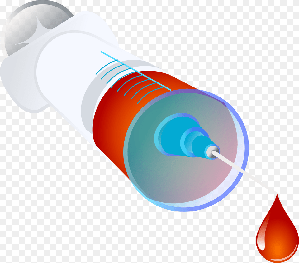 Syringe With Blood Clipart, Injection Free Png Download