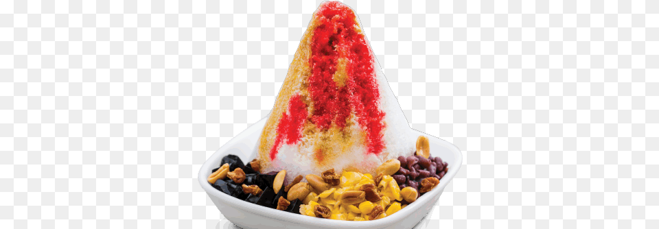 Syrup And Evaporated Milk And Served With A Variety Abc Ice Kacang, Food, Food Presentation, Cream, Dessert Png