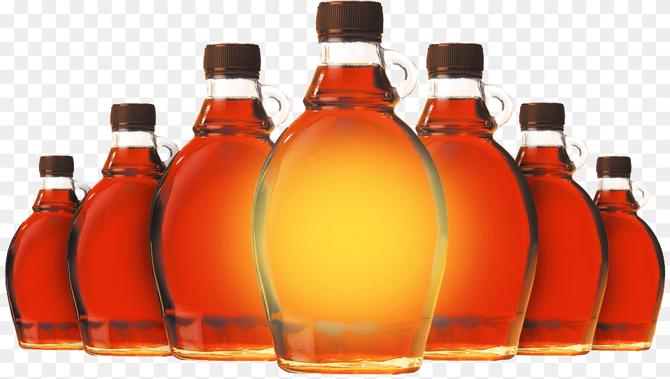 Syrupplastic Bottleglass Bottleliquidsyruppalm Maple Syrup Flowing, Food, Seasoning Free Transparent Png