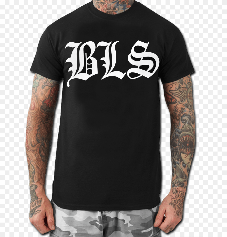 T Black Label Society Logo, Clothing, Person, Skin, T-shirt Free Transparent Png