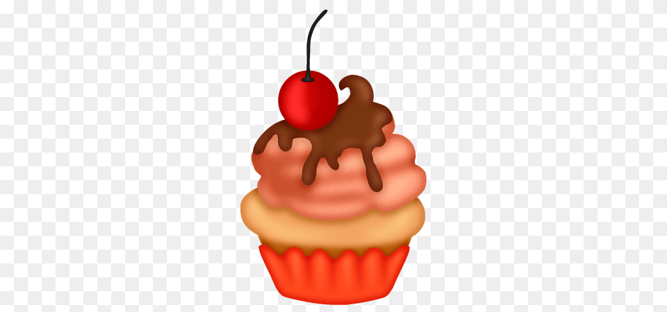 T Clip Art, Food, Cake, Cream, Cupcake Png Image