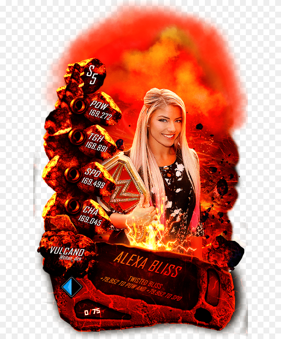 T I A N First Alexa Bliss Titan Wwe Supercard, Advertisement, Adult, Wedding, Poster Png Image