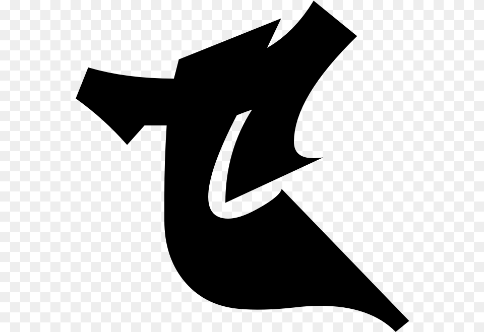 T Letter T Graffiti Style, Gray Png Image