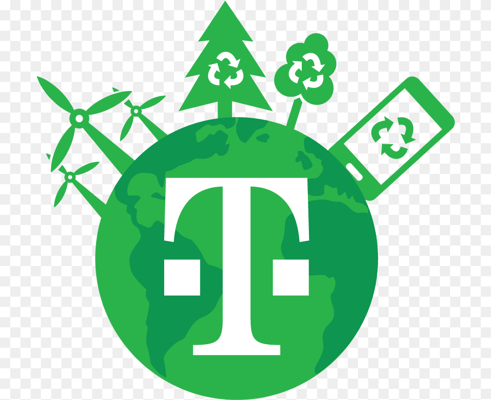 T Mobile And Verizon, Green, Recycling Symbol, Symbol, Neighborhood Free Png